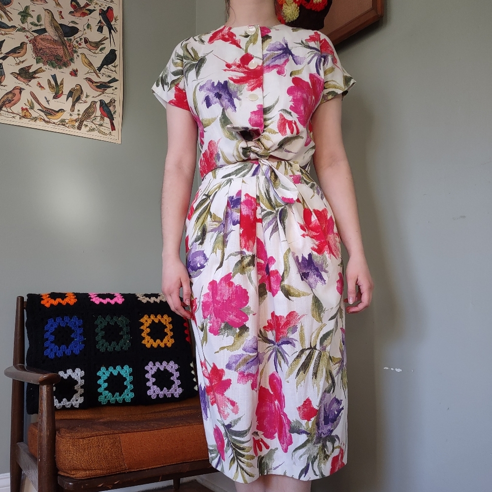 Vintage 70s Floral Dress